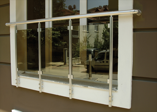alminyum yandan dikmeli caml balkon korkuluk