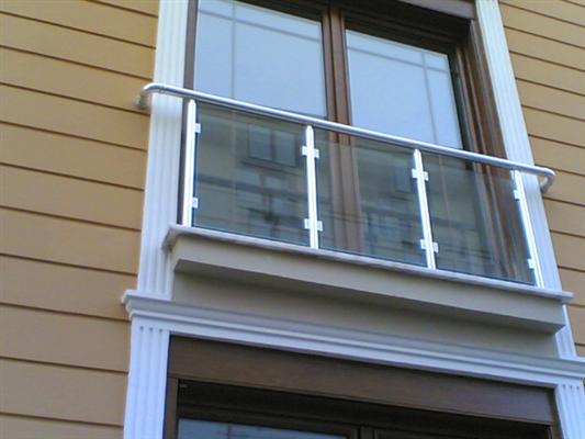 alminyum sten dikmeli caml balkon korkuluk